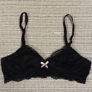 Eberjey Black Lace Bralette Size Small